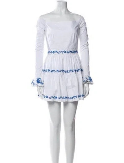 Pre-owned Caroline Constas Off-the-shoulder Long Dress W/ Tags In White