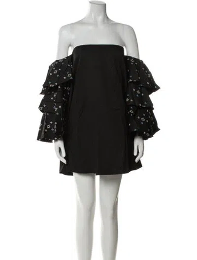 Pre-owned Caroline Constas Off-the-shoulder Mini Dress In Green