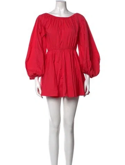 Pre-owned Caroline Constas Off-the-shoulder Mini Dress In Pink