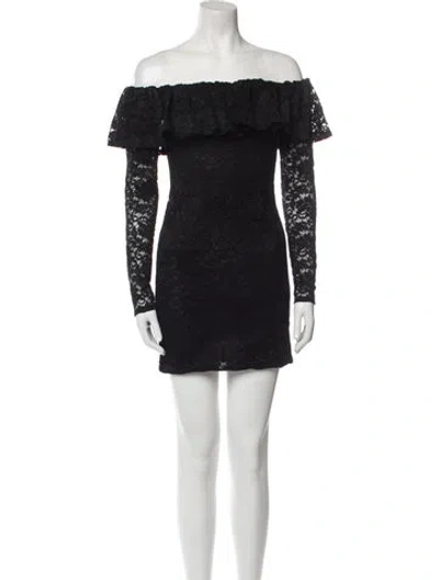 Pre-owned Caroline Constas Off-the-shoulder Mini Dress W/ Tags In Black