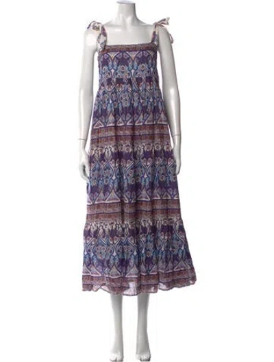Pre-owned Caroline Constas Paisley Print Long Dress In Multicolor
