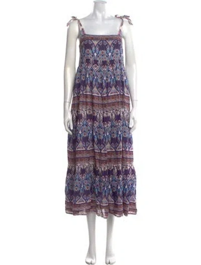 Pre-owned Caroline Constas Paisley Print Long Dress In Multicolor