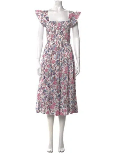 Pre-owned Caroline Constas Paisley Print Midi Length Dress In Multi