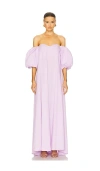 Caroline Constas Palmer Off-shoulder Gown In 淡紫色