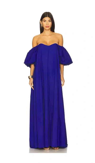 Caroline Constas Palmer Gown In Blue