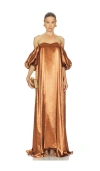 Caroline Constas Palmer Gown Tortoise Shell In Brown