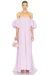 Caroline Constas Palmer Off-shoulder Gown In Mauve