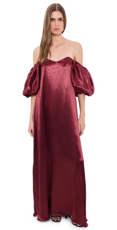 Caroline Constas Palmer Gown Oxblood