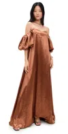 Caroline Constas Palmer Gown Tortoise Shell In Brown