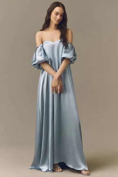 Caroline Constas Palmer Maxi Dress In Silver