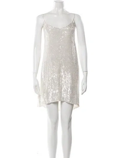 Pre-owned Caroline Constas Patterned Mini Dress In Neutral