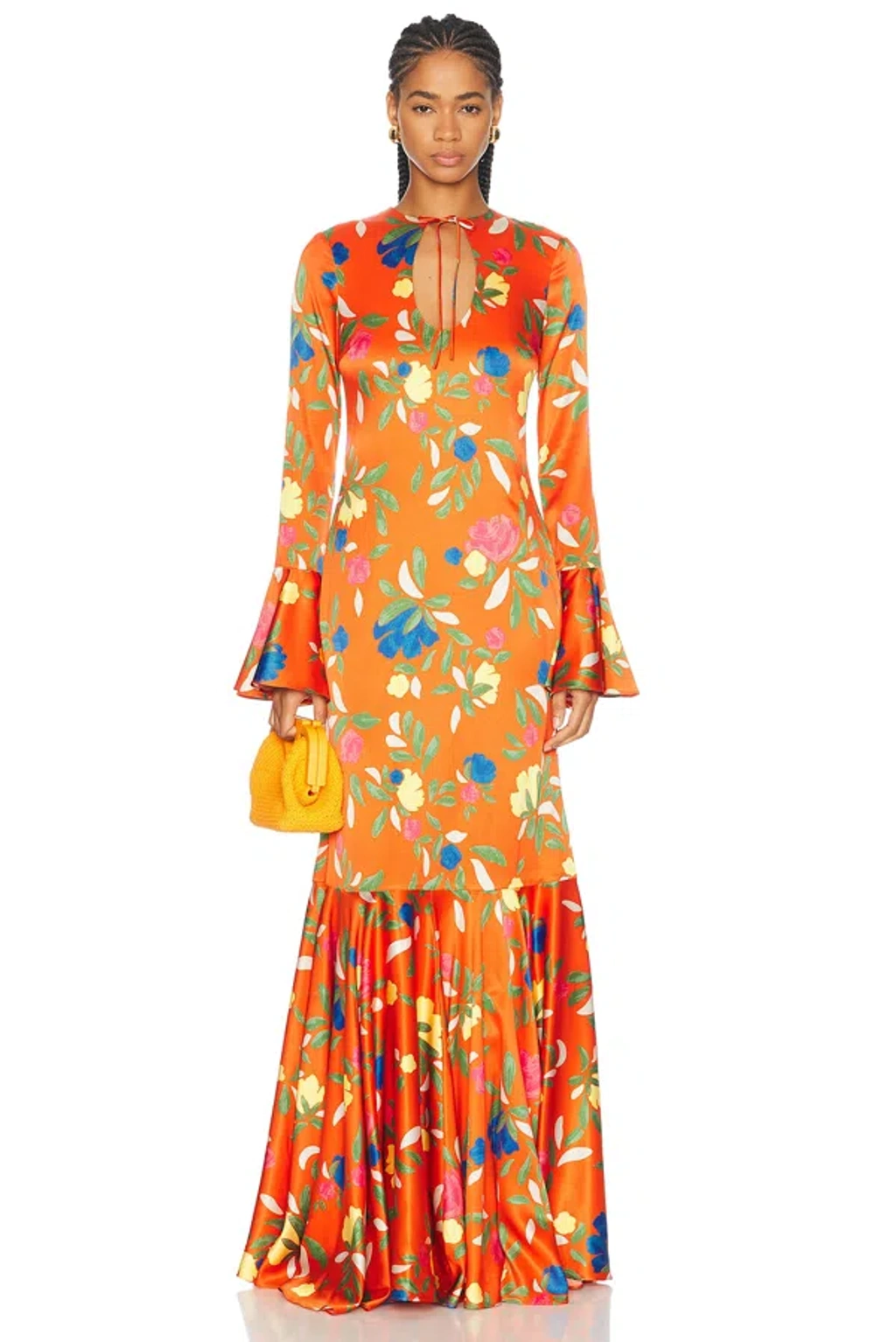 caroline constas red dress Square Neckline Long Dress
