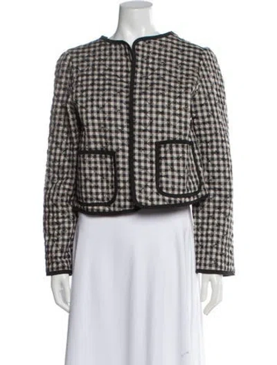 Pre-owned Caroline Constas Plaid Print Blazer W/ Tags In Multi