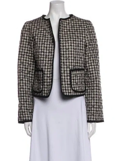Pre-owned Caroline Constas Plaid Print Jacket W/ Tags In Multi