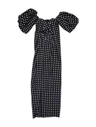 Pre-owned Caroline Constas Polka Dot Print Long Dress W/ Tags In Blue