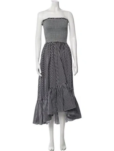 Pre-owned Caroline Constas Polka Dot Print Midi Length Dress In Multi