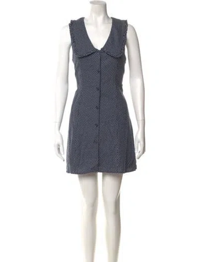 Pre-owned Caroline Constas Polka Dot Print Mini Dress W/ Tags In Black