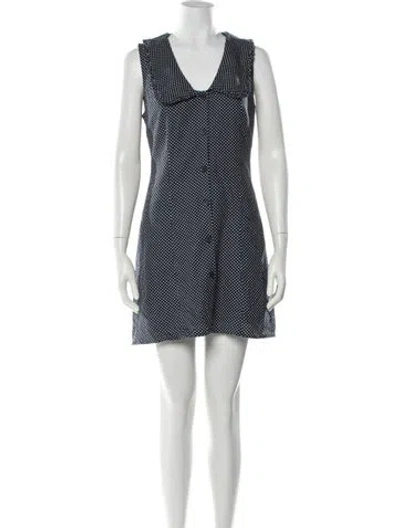 Pre-owned Caroline Constas Polka Dot Print Mini Dress W/ Tags In Black/white