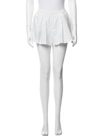 Pre-owned Caroline Constas Polka Dot Print Mini Shorts In Blue