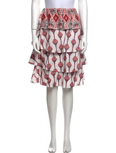 Pre-owned Caroline Constas Printed Knee-length Skirt In Multi