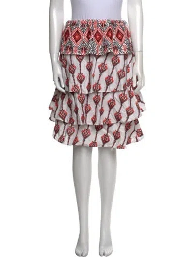 Pre-owned Caroline Constas Printed Knee-length Skirt In Multi