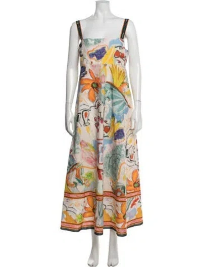 Pre-owned Caroline Constas Printed Long Dress In Multicolor