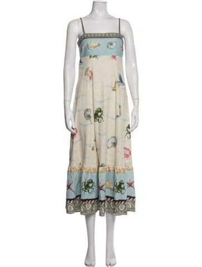 Pre-owned Caroline Constas Printed Long Dress W/ Tags In Multicolor