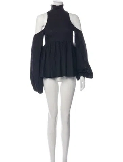 Pre-owned Caroline Constas Printed Midi Length Dress In Black