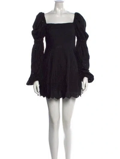 Pre-owned Caroline Constas Printed Mini Dress In Black