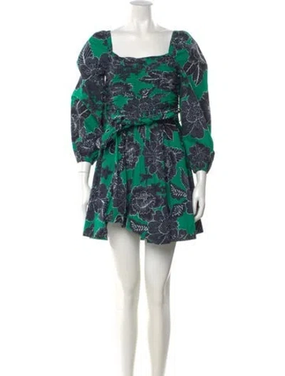 Pre-owned Caroline Constas Printed Mini Dress In Multi