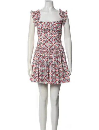 Pre-owned Caroline Constas Printed Mini Dress In Multi