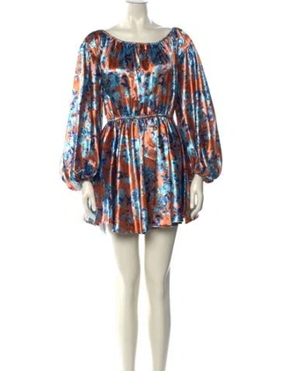 Pre-owned Caroline Constas Printed Mini Dress In Multi