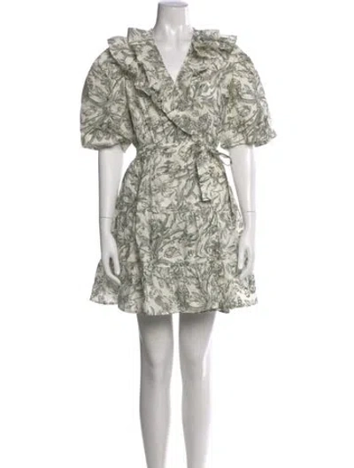 Pre-owned Caroline Constas Printed Mini Dress In Multi