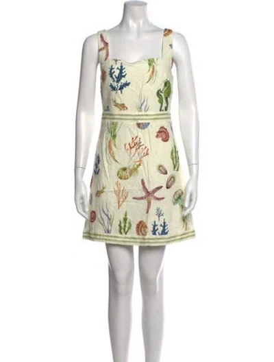 Pre-owned Caroline Constas Printed Mini Dress In Multi