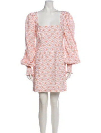 Pre-owned Caroline Constas Printed Mini Dress In Orange