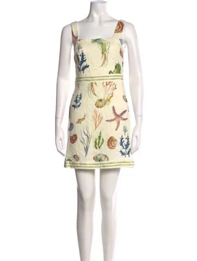 Pre-owned Caroline Constas Printed Mini Dress W/ Tags In Multi