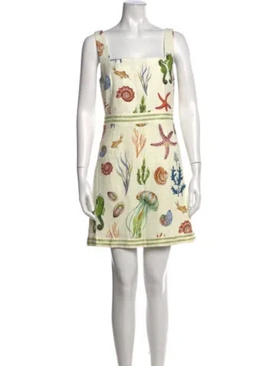 Pre-owned Caroline Constas Printed Mini Dress W/ Tags In Multi