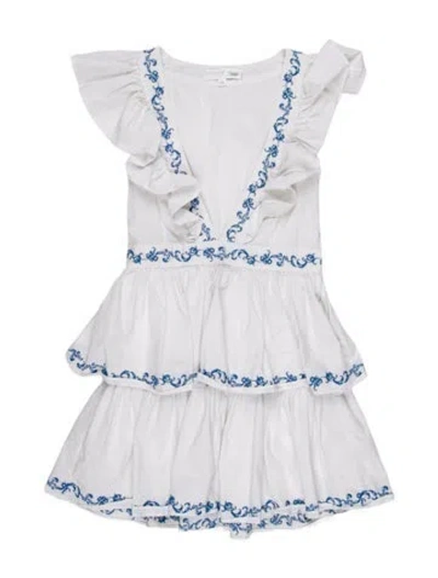 Pre-owned Caroline Constas Printed Mini Dress In White
