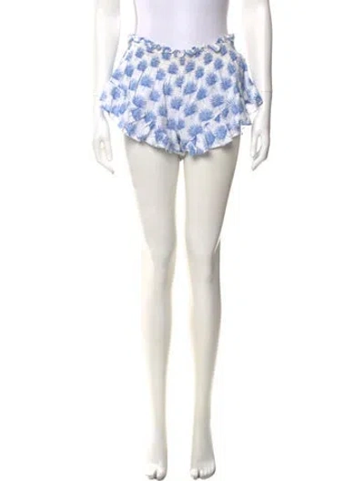 Pre-owned Caroline Constas Printed Mini Shorts In Blue