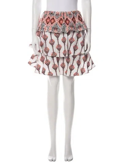 Pre-owned Caroline Constas Printed Mini Skirt In Orange