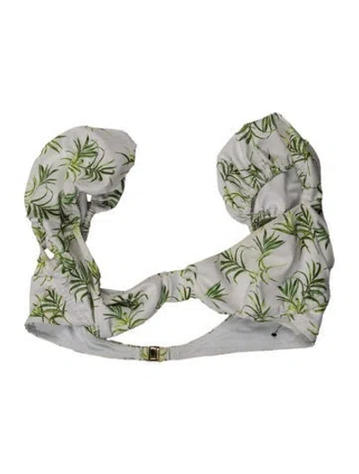 Pre-owned Caroline Constas Printed Top In White