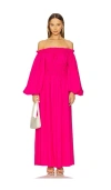 Caroline Constas Raquela Maxi Dress In 桃紅色