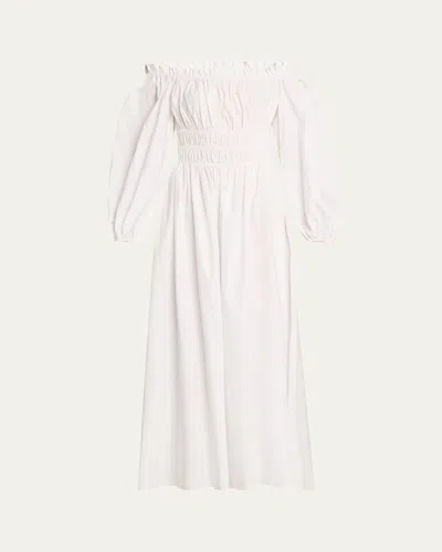 Caroline Constas Raquela Off-shoulder Maxi Dress In White