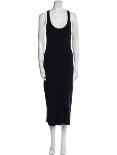 Pre-owned Caroline Constas Scoop Neck Long Dress In Blue