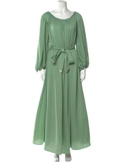 Pre-owned Caroline Constas Scoop Neck Long Dress In Green