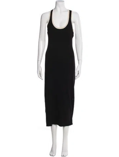 Pre-owned Caroline Constas Scoop Neck Long Dress W/ Tags In Blue