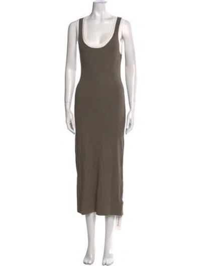 Pre-owned Caroline Constas Scoop Neck Long Dress W/ Tags In Green
