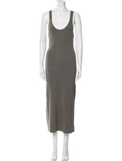 Pre-owned Caroline Constas Scoop Neck Long Dress W/ Tags In Green