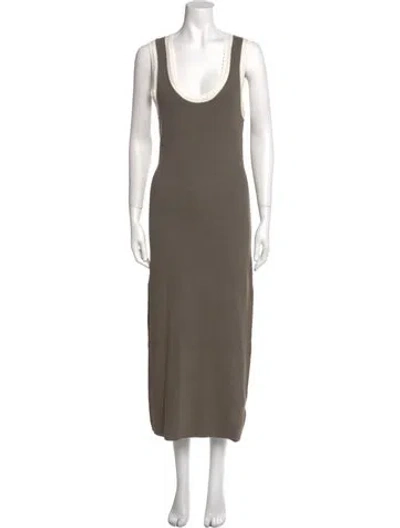 Pre-owned Caroline Constas Scoop Neck Long Dress W/ Tags In Green