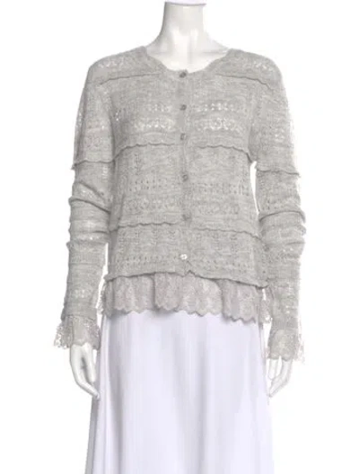 Pre-owned Caroline Constas Scoop Neck Sweater In Gray